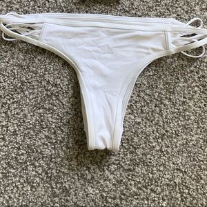 VS itsy white bikini bottoms